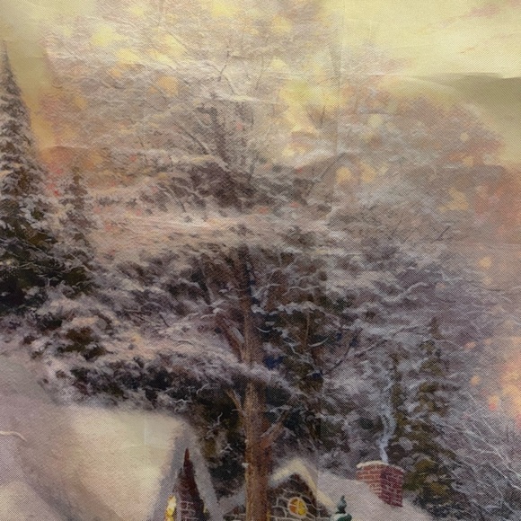 Thomas Kinkade Painter Of Light Happy New Year Flag Outdoor Double Sided Artist - Picture 5 of 10